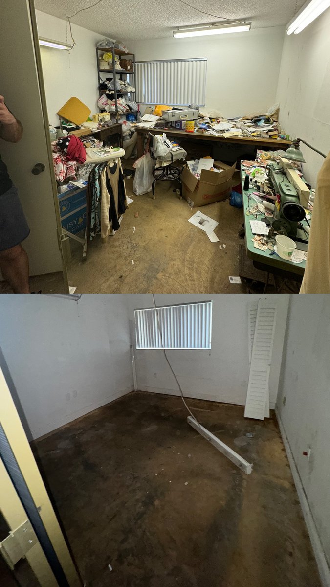 Room cleanout - before and after