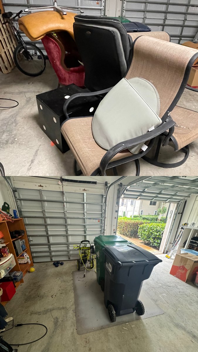 Garage cleanout - before and after